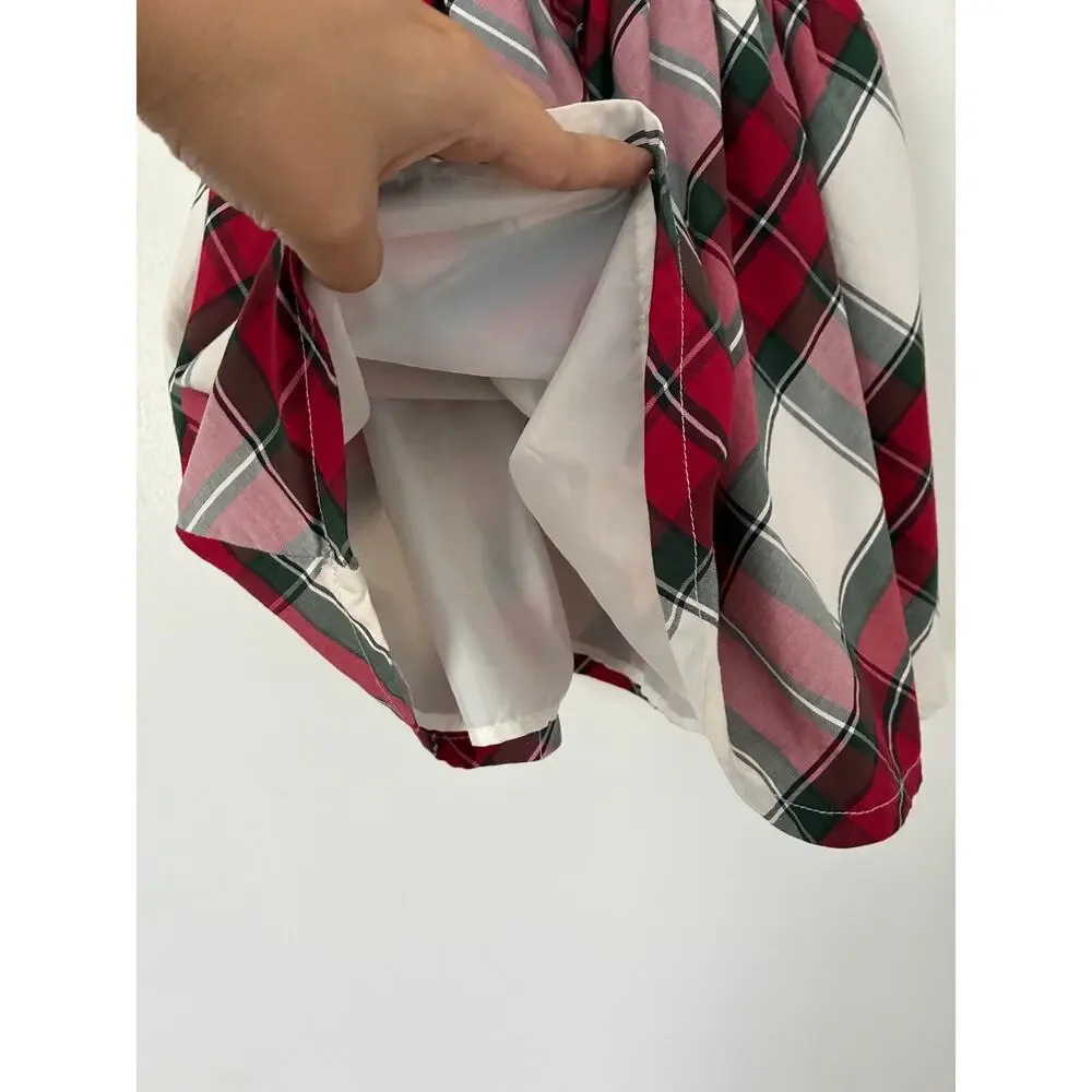 Carter's Red Plaid Christmas Holiday Special Occasion Dress Size 6X